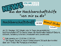 Mo, 20.10. - Nachbarschaftstreff - SITZ MA ZAM in Dölsach