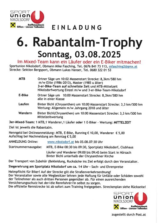 Rabantalmtrophy 2025