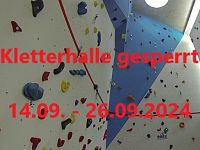 Kletterhalle gesperrt