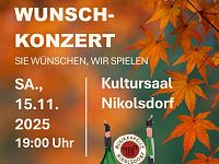 SA, 15.11. - Wunschkonzert, Kulursaal Nikolsdorf