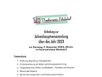 Sa, 02.11. - Theaterverein Nikolsdorf - Jahreshauptversammlung